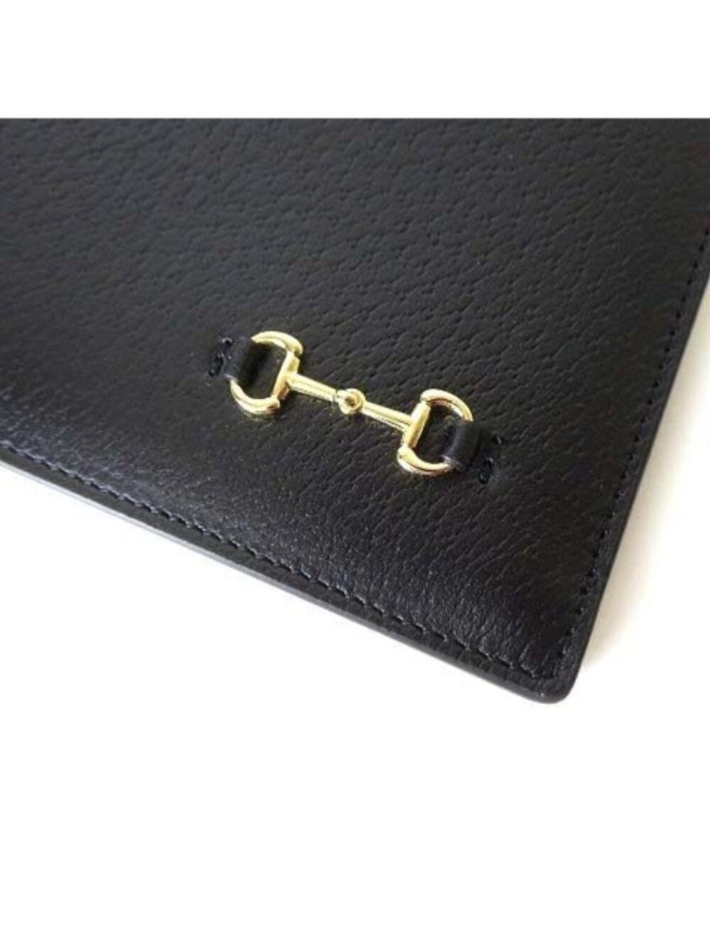 Gucci Horsebit Leather Clutch Black Purse - Picture 6 of 9